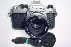 Nikon FM 35mm Film SLR Manual Camera with Nikon 50/1.8 AI Nikkor Lens