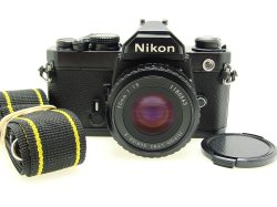 Nikon FM 35mm Film SLR Manual Camera + Nikon 50/1.8 Series E Pancake Lens