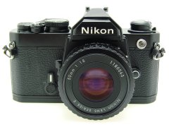Nikon FM 35mm Film SLR Manual Camera + Nikon 50/1.8 Series E Pancake Lens