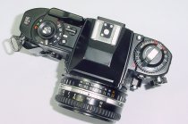 Nikon FG 35mm Film SLR Manual Camera with Nikon 50mm F/1.8 Series E Lens in Black