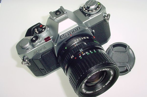 Canon AV-1 35mm Film SLR Manual Camera with Canon 35-70mm Zoom F/3.5-4.5 Lens