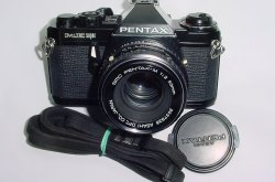 Pentax ME Super 35mm Film manual SLR Camera + Pentax-M 50/1.7 smc Lens in Black