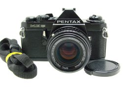 Pentax ME Super 35mm Film manual SLR Camera + Pentax-M 50/1.7 smc Lens in Black