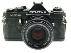 Pentax ME Super 35mm Film manual SLR Camera + Pentax-M 50/1.7 smc Lens in Black
