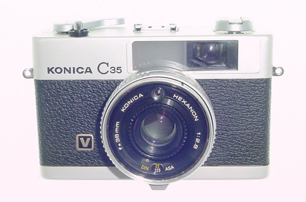 Konica C35 V 35mm Film Compact Camera 38mm F/2.8 Lens