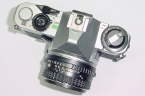Pentax MV 1 35mm Film SLR Camera with Pentax-M 50mm F/2 SMC Lens in Silver