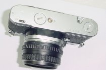 Pentax MV 1 35mm Film SLR Camera with Pentax-M 50mm F/2 SMC Lens in Silver