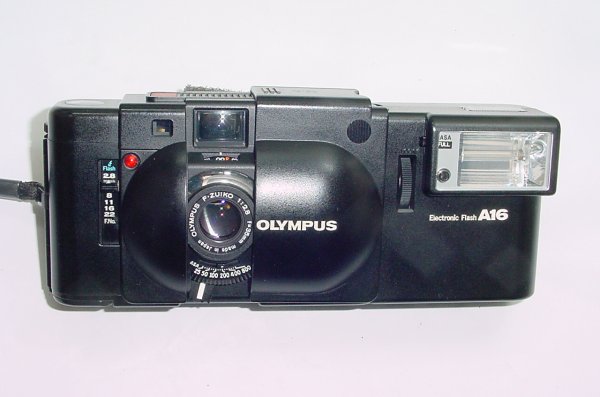 Olympus XA 35mm Film Rangefinder Camera with F.Zuiko 35mm F/2.8 Lens + A16 Flash