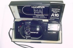 Olympus XA 35mm Film Rangefinder Camera with F.Zuiko 35mm F/2.8 Lens + A16 Flash
