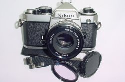 Nikon FE 35mm Film SLR Manual Camera with Nikon 50mm F/1.8 Series E AIs Lens
