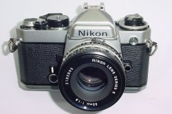 Nikon FE 35mm Film SLR Manual Camera with Nikon 50mm F/1.8 Series E AIs Lens