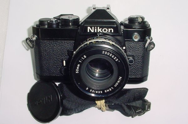 Nikon FE 35mm Film SLR Manual Camera with Nikon 50mm F/1.8 Series E AIs Lens