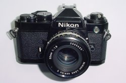 Nikon FE 35mm Film SLR Manual Camera with Nikon 50mm F/1.8 Series E AIs Lens