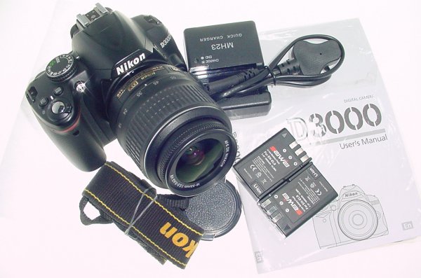 Nikon D3000 10.2MP Digital SLR Camera with Nikon AF-S 18-55mm VR Lens