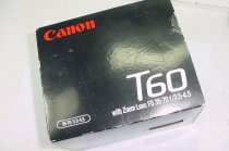 Canon T60 35mm Film SLR Manual Camera + Canon 35-70mm F/3.5-4.5 FD Zoom Lens