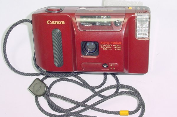 Canon Sprint Auto Focus MACRO 45cm Point & Shoot Camera 35/3.5 Lens - Red