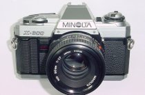 Minolta X-300 35mm Film SLR Manual Camera with Minolta 50mm F/1.7 MD Lens - Silver