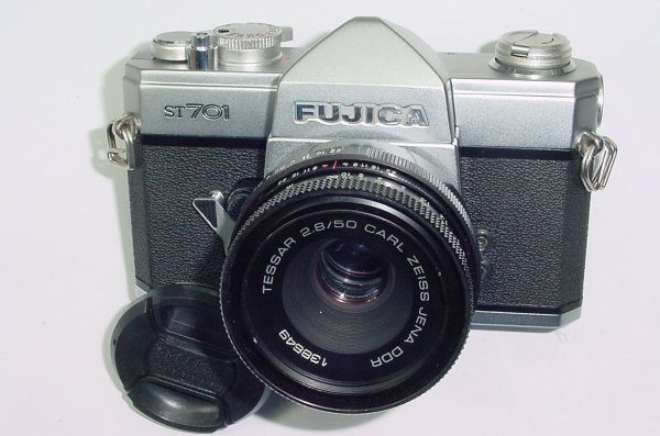 Fujica ST701 35mm SLR Film Manual Camera with Carl Zeiss Jena 50/2.8 Tessar Lens