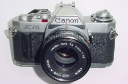 Canon AV-1 35mm Film SLR Manual Camera with Canon 50mm F/1.8 FD Lens
