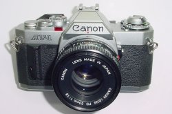 Canon AV-1 35mm Film SLR Manual Camera with Canon 50mm F/1.8 FD Lens