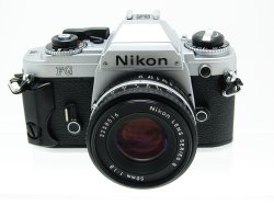 Nikon FG 35mm Film SLR Manual Camera with Nikon 50mm F/1.8 Series E Lens