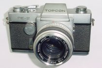 Topcon RE-2 35mm Film SLR Manual Camera + RE.Auto-Topcor 5.8 cm f/1.8 Lens