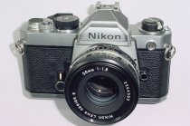 Nikon FM 35mm Film SLR Manual Camera with Nikon 50mm F/1.8 Series E Lens