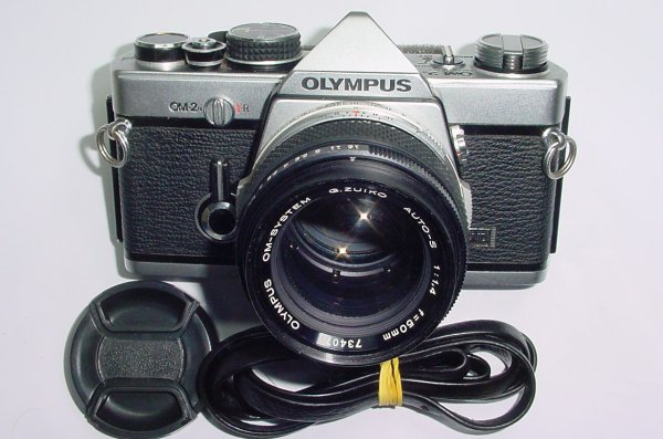 Olympus OM-2N MD 35mm Film SLR Manual Camera with 50mm F/1.8 Zuiko Lens