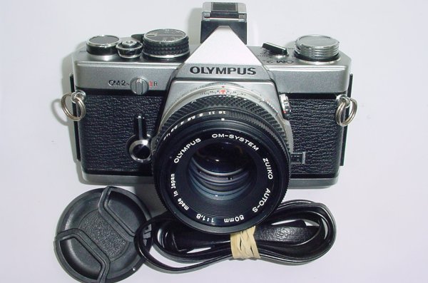 Olympus OM-2N MD 35mm Film SLR Manual Camera with 50mm F/1.8 Zuiko Lens